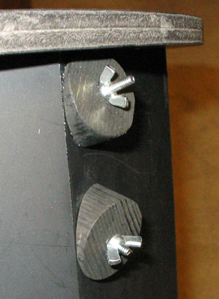 Spider adjusting wingnuts and rest